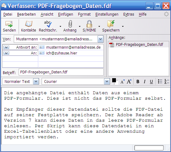 Email mit FDF-Datei als Anhang