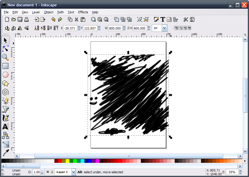 inkscape trace bitmap image to vector