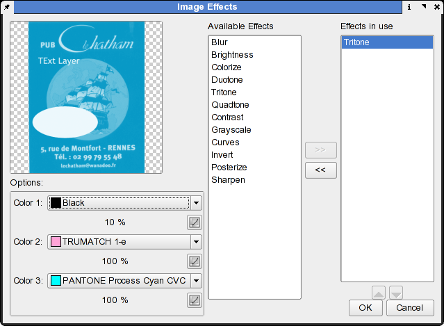 "Spot colors imported from a Tritone image"