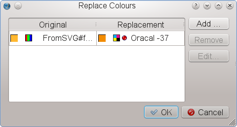 "Replacing colors"