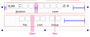 Widget group spacing